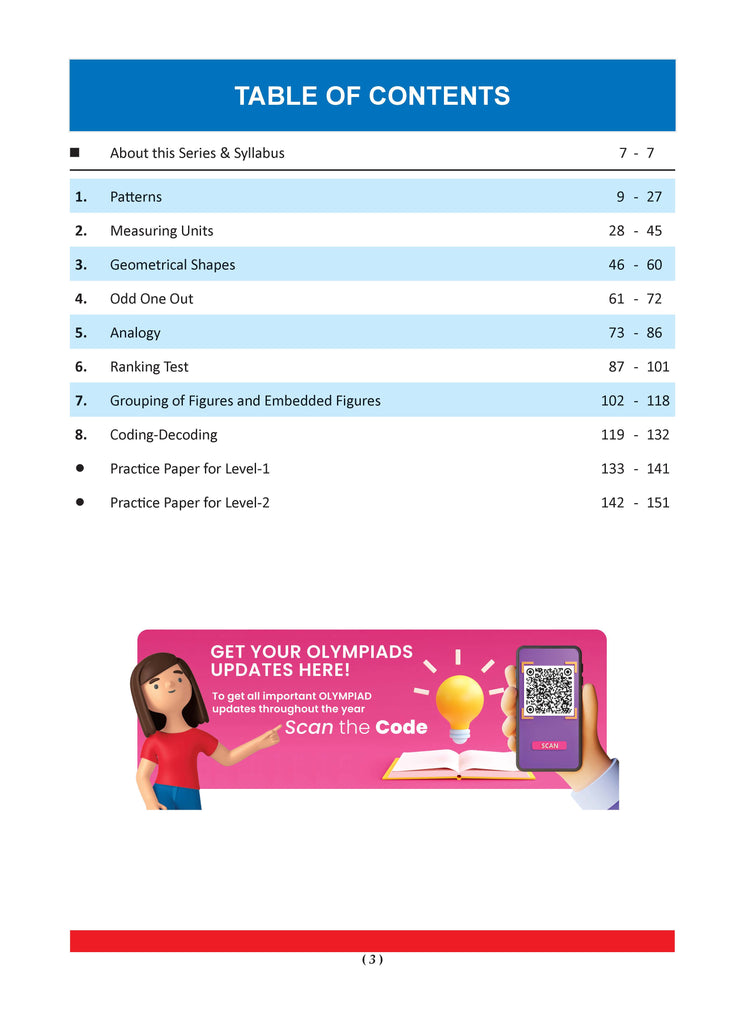 One for All Olympiads Previous Year Solved Papers Class 2 Reasoning For 2025 Exam