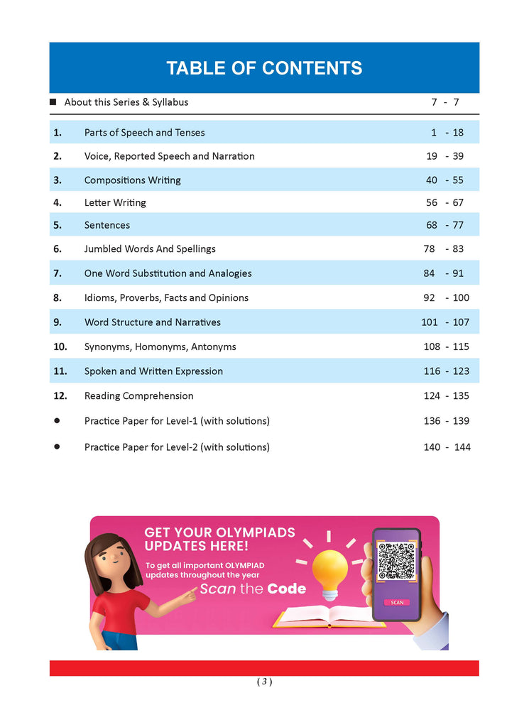 One for All Olympiads Previous Year Solved Papers Class 8 English For 2025 Exam