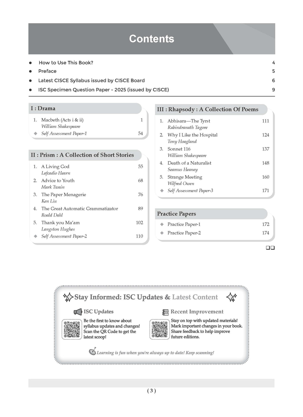 Isc Review Notes ISC Class 11 English Paper-2 (Literature) Question Bank | For 2027 Exam ...