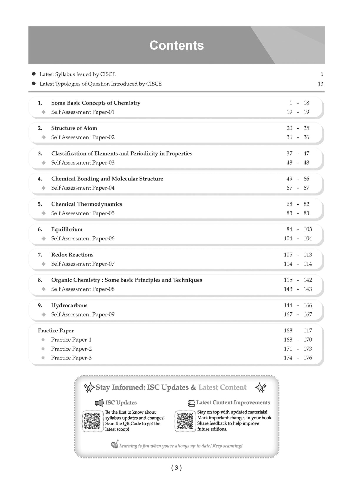 Class 11 ISC Chemistry Question Bank | Chapter-wise & Topic-wise with Competency Based Questions | For 2027 Exam | Self-Assessment Papers | Revision Notes