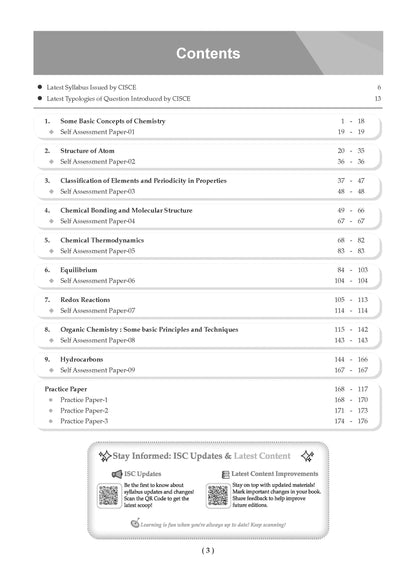 Class 11 ISC Chemistry Question Bank | Chapter-wise & Topic-wise with Competency Based Questions | For 2027 Exam | Self-Assessment Papers | Revision Notes