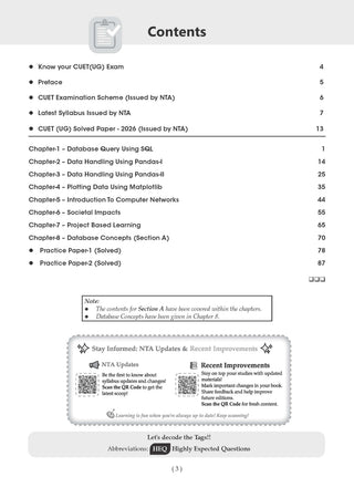 Oswaal NTA CUET (UG) Chapter-wise Solved Papers Question Bank | Informatics Practices |PYQs (2022–2026) NCERT aligned MCQs |With Solved Paper 2026 |For 2027 Exam |With Oswaal AI