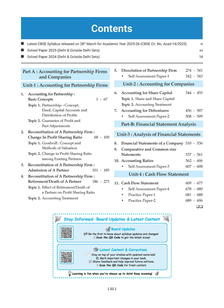 CBSE & NCERT One for All Class 12 Accountancy (For 2026 Exam)
