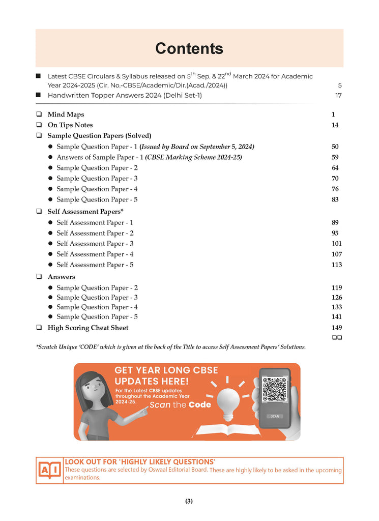 CBSE Sample Question Papers Class 10 Science Book (For 2025 Exam)