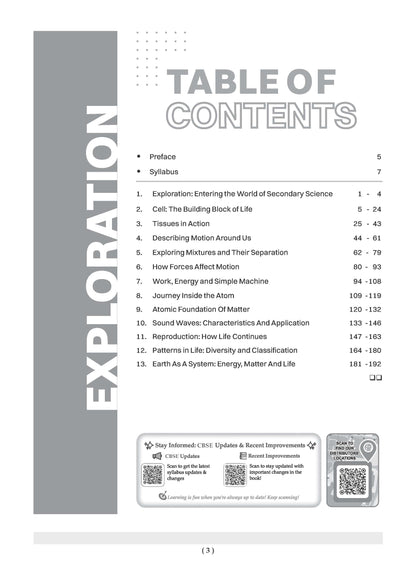 CBSE NCERT Class 9 Textbook Solutions Science (Exploration) (Latest NCERT) | Revision Notes, Mind Maps, Solved Intext & Exercise Questions | Oswaal AI