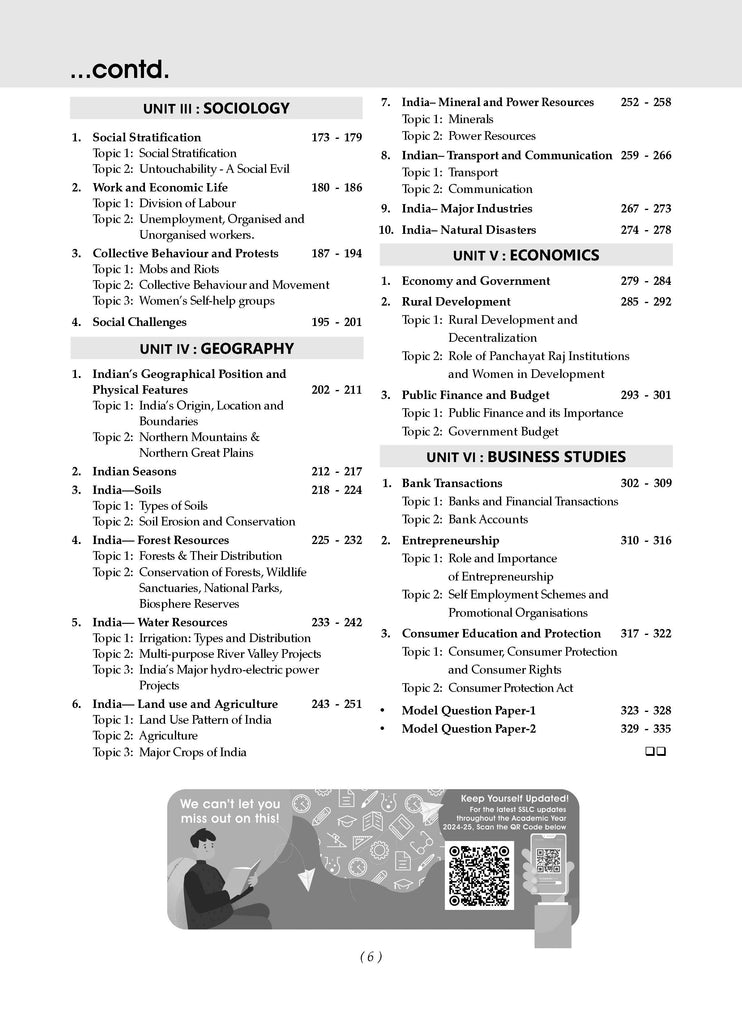 Karnataka SSLC | Chapterwise & Topicwise | Question Bank Class 10 | Social Science Book | For Board Exams 2025