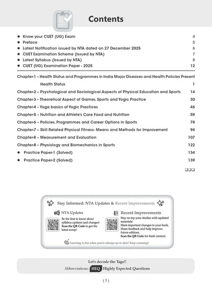 NTA CUET (UG) Chapter-wise Question Bank Physical Education For 2026 Exam (as per latest 27 Dec., notification) | PYQs & 600+ NCERT aligned MCQs | With Oswaal AI