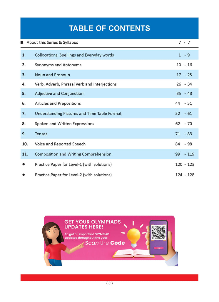 One for All Olympiads Previous Year Solved Papers Class 6 English For 2025 Exam