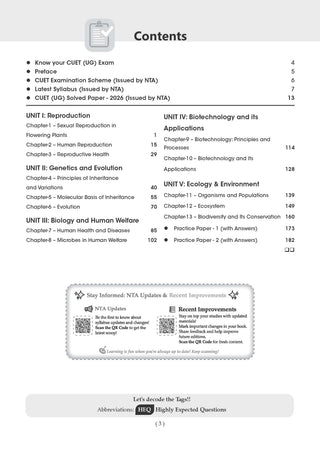 Oswaal NTA CUET (UG) Chapter-wise Solved Papers Question Bank | Biology |PYQs (2021–2026) NCERT aligned MCQs |With Solved Paper 2026 |For 2027 Exam |With Oswaal AI