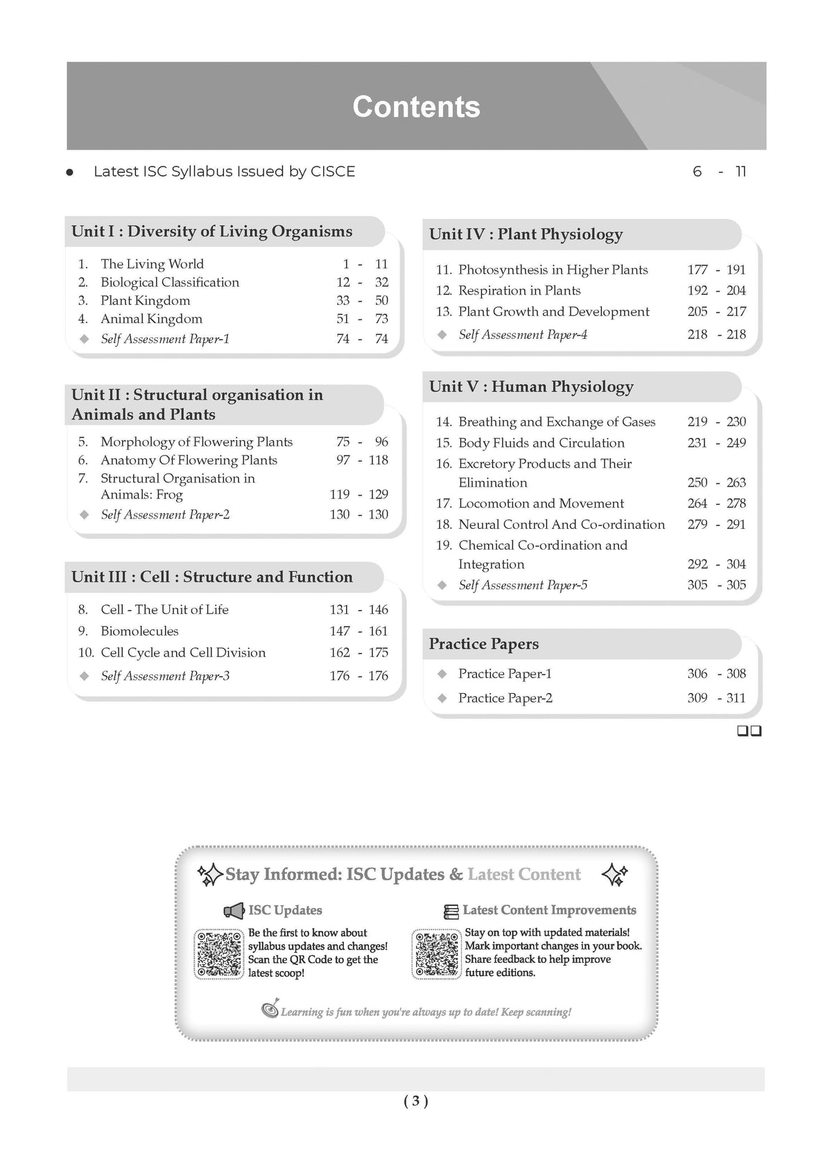 Class 11 ISC Biology Question Bank | Chapter-wise & Topic-wise with Competency Based Questions | For 2027 Exam | Self-Assessment Papers | Revision Notes