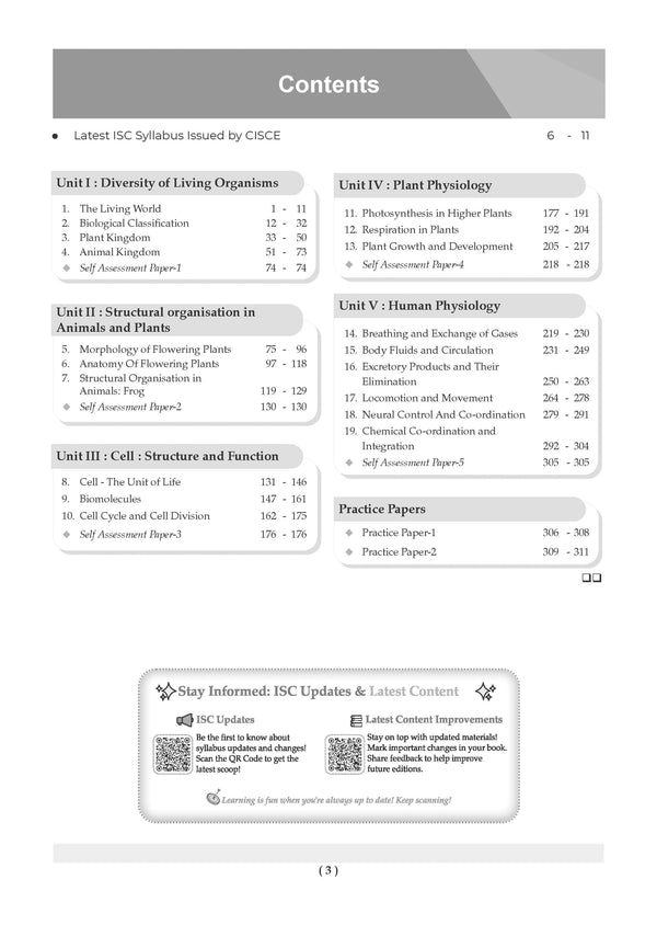 ISC Class 11 Biology Question Bank | For 2027 Exam – Oswaal Books