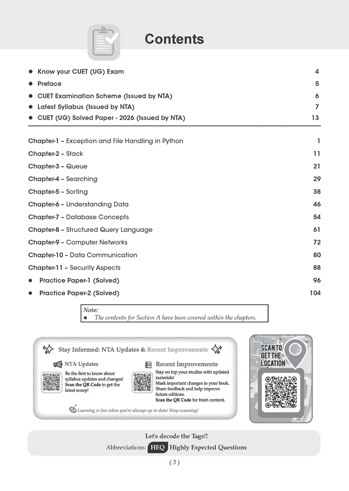 Oswaal NTA CUET (UG) Chapter-wise Solved Papers Question Bank | Computer Science | PYQs (2022 – 2026) NCERT aligned MCQs | With Solved Paper 2026 | For 2027 Exam | With Oswaal AI
