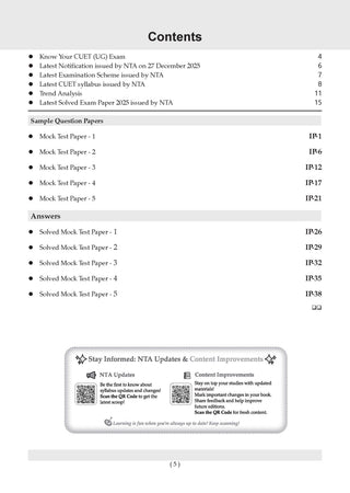 NTA CUET (UG) 5 Mock Test Papers Informatics Practices For 2026 Exam (Section –II) (as per latest 27 Dec., notification) | 300+ MCQs for Practice | Includes 2025 Paper- fully solved | With Oswaal AI