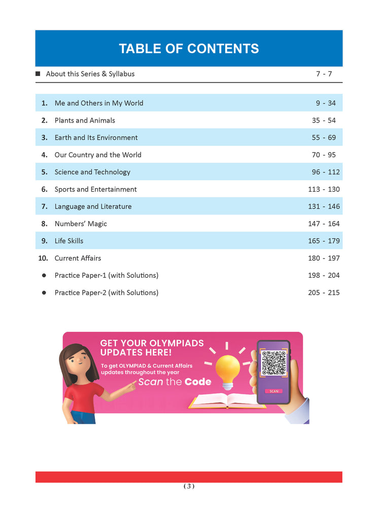 One for All Olympiads Previous Year Solved Papers Class 1 General Knowledge For 2025 Exam