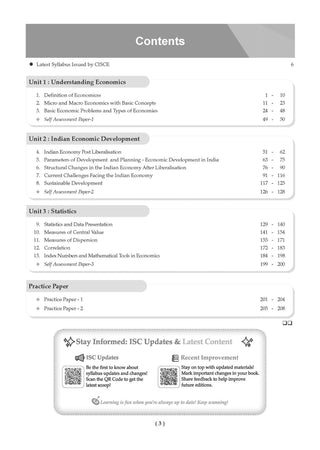 Class 11 ISC Economics Question Bank | Chapter-wise & Topic-wise with Competency Based Questions | For 2027 Exam | Self-Assessment Papers | Revision Notes