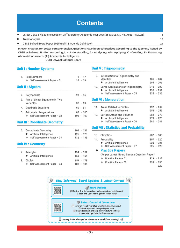 CBSE Question Bank Chapterwise and Topicwise SOLVED PAPERS Class 10 Mathematics (Standard) For Exam 2026