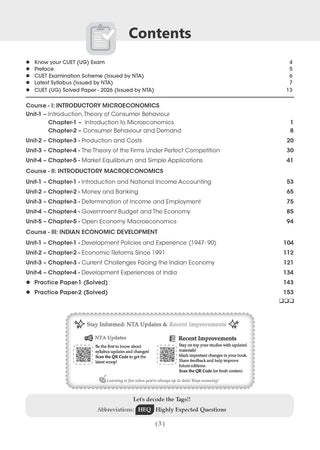 Oswaal NTA CUET (UG) Chapter-wise Solved Papers Question Bank | Economics |PYQs (2022–2026) NCERT aligned MCQs |With Solved Paper 2026 |For 2027 Exam |With Oswaal AI