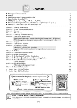 Oswaal NTA CUET (UG) Chapter-wise Solved Papers Question Bank |Mathematics/Applied Mathematics |PYQs (2021–2026) NCERT aligned MCQs |With Solved Paper 2026 |For 2027 Exam |With Oswaal AI