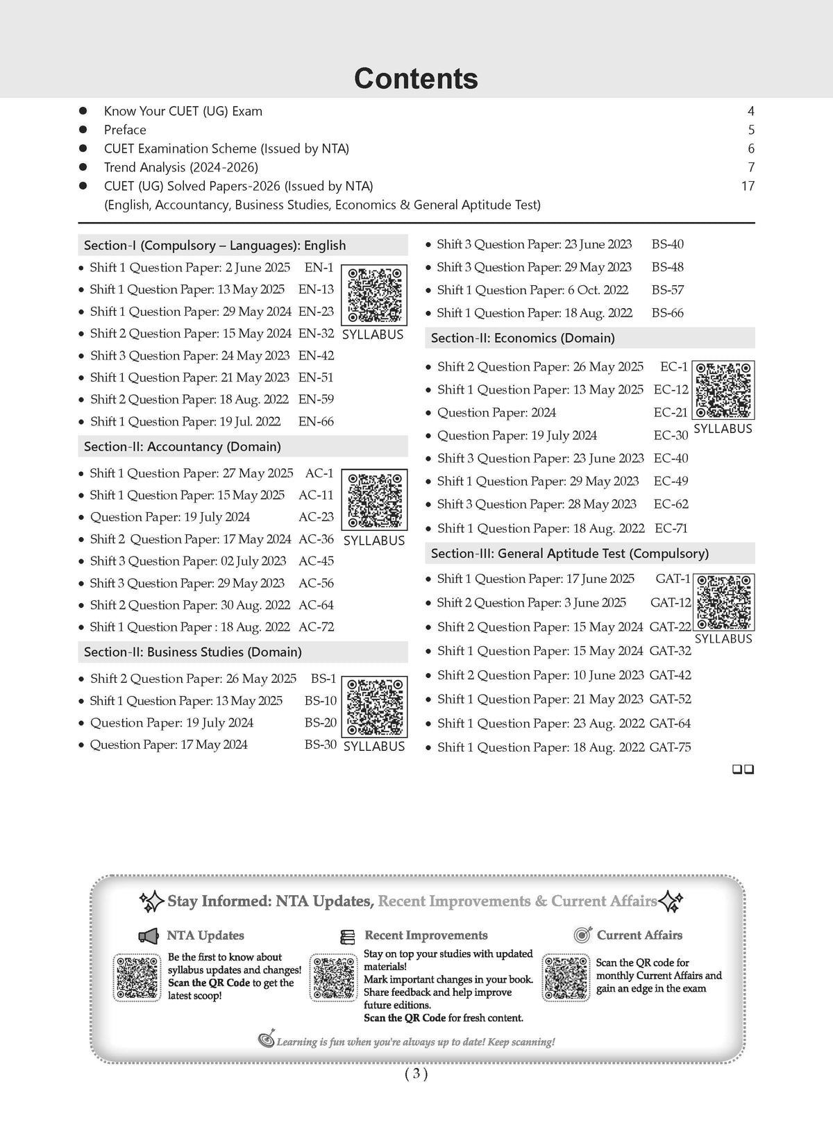 NTA CUET (UG) 45 Combined Previous Years' Papers | Commerce Stream | PYQs (2022 – 2026) NCERT aligned MCQs | For 2027 Exam | With Oswaal AI