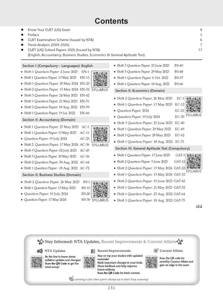 Oswaal NTA CUET (UG) 45 Combined Previous Years’ Papers l Commerce Stream |PYQs (2022–2026) NCERT aligned MCQs |For 2027 Exam |With Oswaal AI