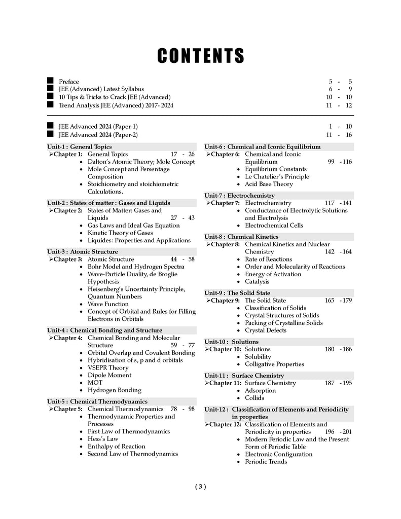 JEE Advanced 47 Years' Chapter-wise and Topic-wise Solved Papers, Chemistry (For Exam 2025)