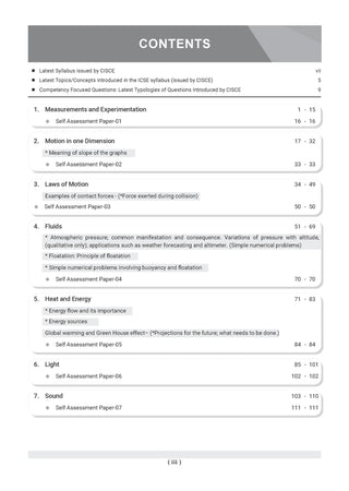 ICSE Question Bank Physics Class 9 For 2027 Exam | Chapter-wise & Topic-wise Revision Notes | Competency-focused Questions | Aligned with latest Syllabus & Exam Pattern