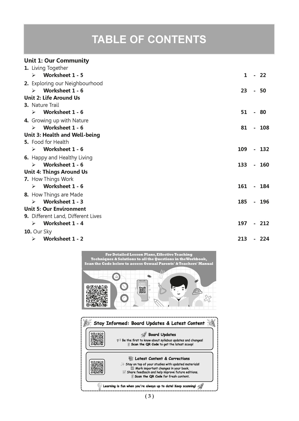 NCERT The World Around Us Textbook and Workbook For Class 4 | Updated NCERT Pattern | Includes Mind Maps & Revision notes | With Parents & Teachers Manual (Set of 2 books) - Oswaal Books