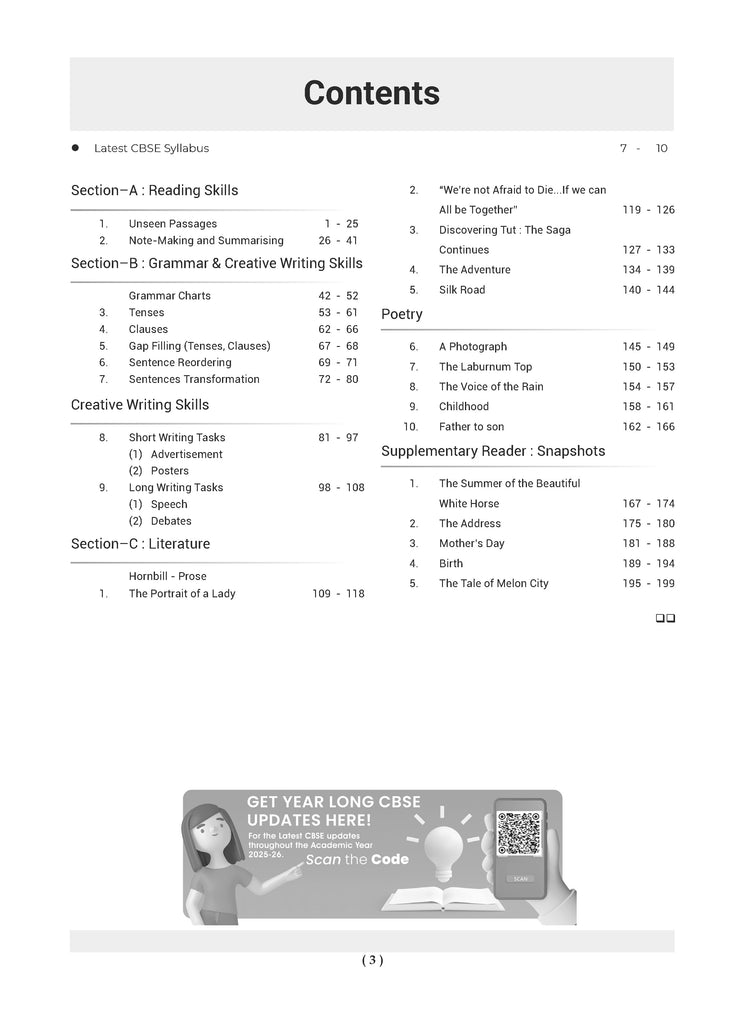 CBSE Question Bank Class 11 English Core For 2026 Exam