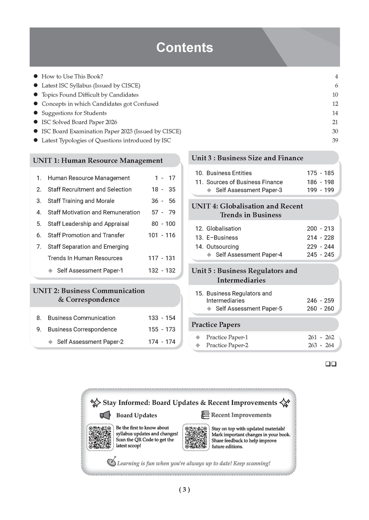 Class 12 ISC Business Studies Question Bank (2017-2026) | Chapter-wise & Topic-wise with Competency Based Questions | For 2027 Exam | With Solved 2026 Board Paper | Self-Assessment Papers