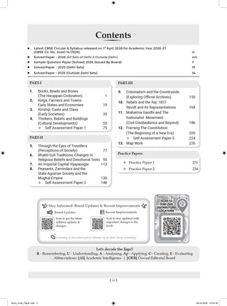 CBSE Class 12  History Question Bank | Chapter & Topic-wise Solved Papers (2017–2026) | Based on Latest Syllabus (April 2026) | Includes 2026 Papers | | For 2027 Exam