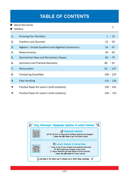 One for All Olympiads | Class 7 Maths, Science, English, GK | Chapter-wise Previous Years' Solved Papers | Prep-Guide With Level 1, 2 & Achievers Section (Set of 4 Books) For 2026 Exam