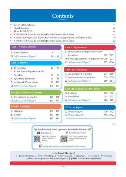 CBSE Question Bank Maths Standard | Science (Set of 2 Books) For Class 10 Chapter-wise and Topic-wise SOLVED PAPERS With Mind Maps & Revision Notes For 2027 Exam