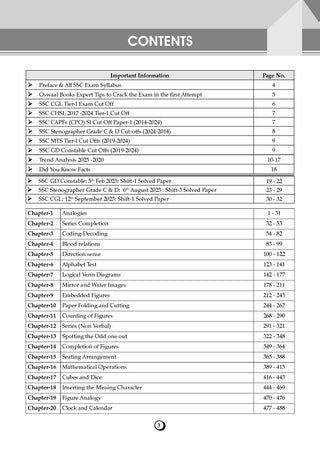 SSC Reasoning 15 Years Question Bank English Medium | 3900+ MCQs Tier-1 Chapter-wise & Topic-wise | SSC CGL, CHSL, MTS, CPO | Previous Years 2011-2025 | For 2026 Exam