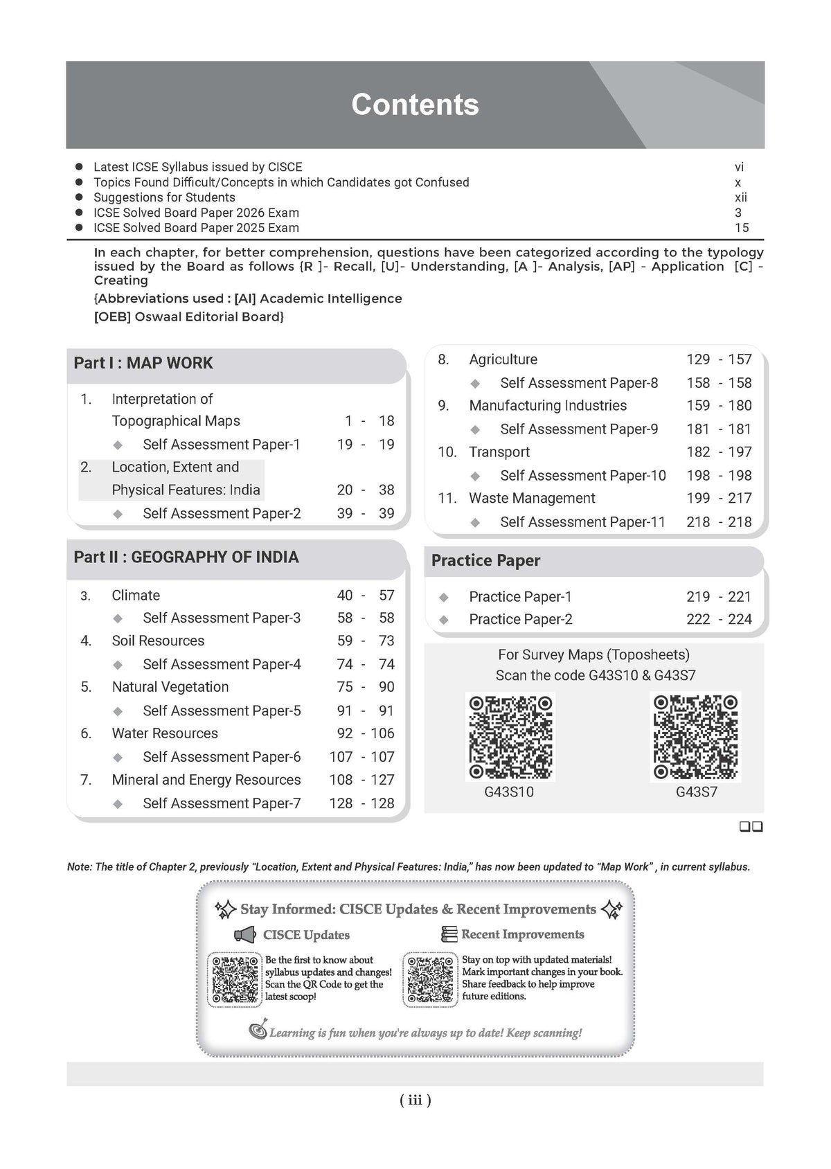 Class 10 ICSE Question Bank Geography (2017-2026) | For 2027 Exam Chapter-wise & Topic-wise with Competency Based Questions | Includes 2026 Paper- fully solved | Self-Assessment Papers | Practice Papers
