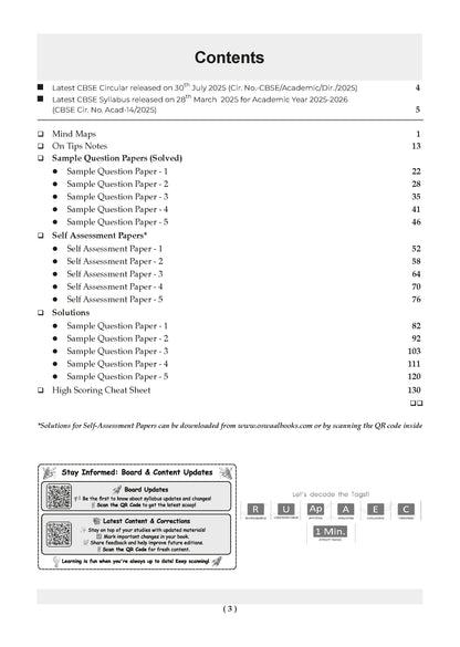 CBSE 10 Sample Question Papers Class 9 Mathematics for 2026 Exam | Strictly as per Latest Syllabus, Recommended by Topper's Includes Solved Papers, Mind Maps, Revision Notes & Competency-Based Qs