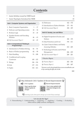 CBSE Question Bank Computer Science Chapter-wise & Topic-wise Class 11 For 2027 Exam with Competency Based Questions & Comprehensive NCERT coverage