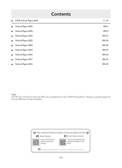 ICSE 10 Previous Years' Solved papers | Year-wise (2017-2026) | Class-10 | Bengali | For 2027 Exam | Oswaal AI