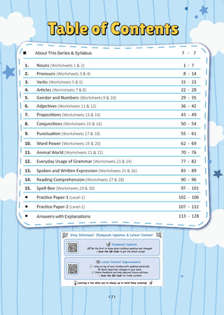 One For All Olympiads Workbook Class 1 English | Questions for SOF IEO & Other Olympiad Exams 2026 | With Sample Practice Papers & Oswaal.AI