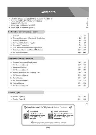 Class 12 ISC Economics Question Bank (2017–2026)| Chapter-wise & Topic-wise with Competency Based Questions |For 2027 Exam | With Solved 2026 Board Paper | Self-Assessment Papers