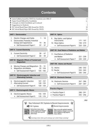 Class 12 ISC Physics Question Bank (2017–2026)| Chapter-wise & Topic-wise with Competency Based Questions |For 2027 Exam | With Solved 2026 Board Paper | Self-Assessment Papers