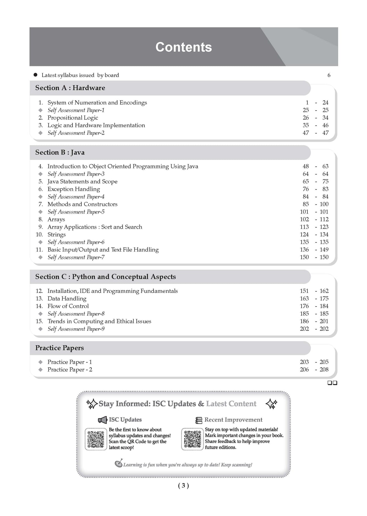 Class 11 ISC Computer Science Question Bank | Chapter-wise & Topic-wise with Competency Based Questions | For 2027 Exam | Self-Assessment Papers | Revision Notes