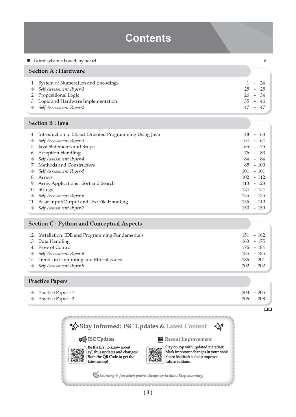 ISC Class 11 Computer Science Question Bank | For 2027 Exam – Oswaal Books