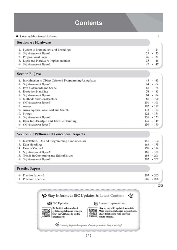 ISC Class 11 Computer Science Question Bank | For 2027 Exam – Oswaal Books