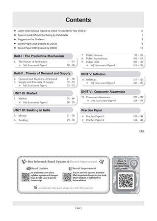 Class 10 ICSE Question Bank Economics (2017 – 2026) |For 2027 Exam Chapter-wise & Topic-wise with Competency Based Questions |  Includes 2026 Paper- fully solved | Self-Assessment Papers | Practice Papers