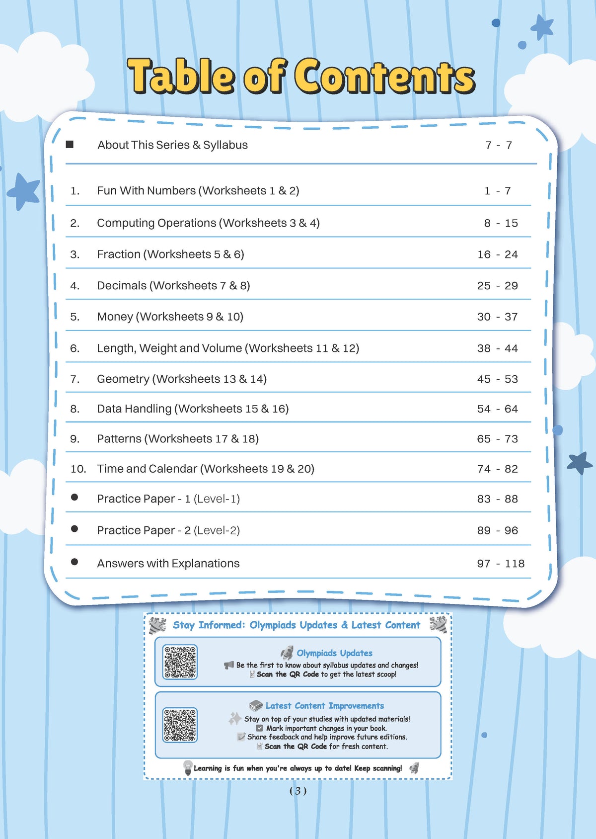 Oswaal One For All Olympiads Workbook Class 3 Maths | Questions for SOF IMO & Other Olympiad Exams 2026 | With Sample Practice Papers & Oswaal.AI