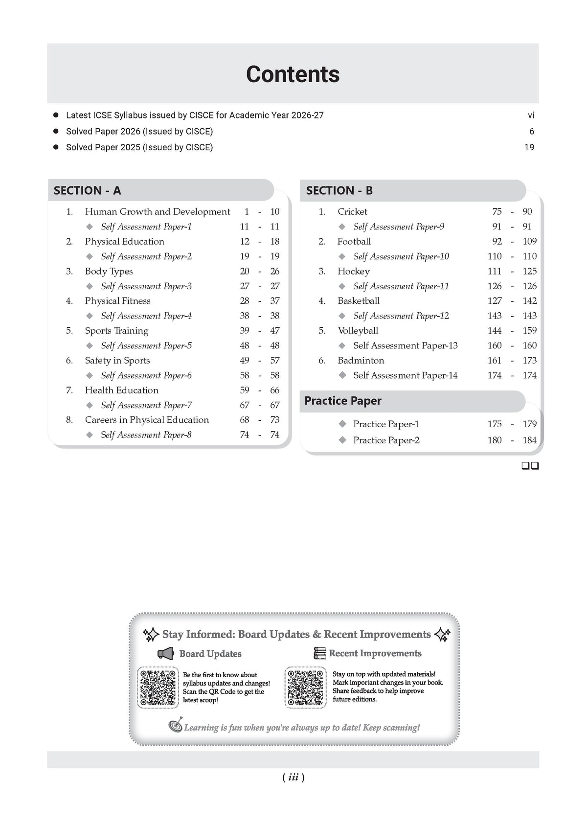 Class 10 ICSE Question Bank Physical Education (2017-2026) | For 2027 Exam Chapter-wise & Topic-wise with Competency Based Questions | Includes 2026 Paper- fully solved | Self-Assessment Papers | Practice Papers