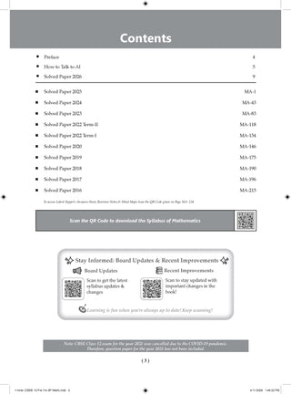 CBSE 10 Previous Years Papers Mathematics Class 12 | Year-wise (2017–2026) | Latest Syllabus April 2026 | NCERT & Competency-Based Questions | For 2027 Exam | Oswaal AI