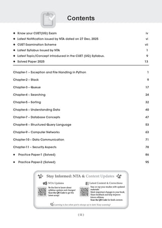 NTA CUET (UG) Chapter-wise Question Bank Computer Science For 2026 Exam (as per latest 27 Dec., notification) | PYQs & 400+ NCERT aligned MCQs |With Oswaal AI