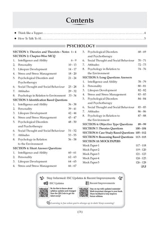 ISC | Topper Notes | Class 12 | Psychology with Oswaal.ai