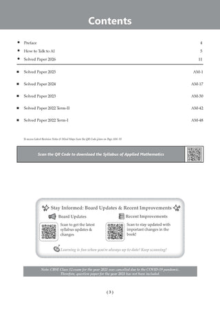 CBSE 10 Previous Years Papers Applied Matehmatics Class 12 | Year-wise (2022–2026) | Latest Syllabus April 2026 | NCERT & Competency-Based Questions | For 2027 Exam | Oswaal AI